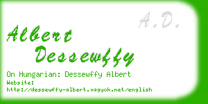 albert dessewffy business card